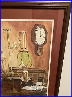 Aladdin Oil Kerosene Model 4 Student Lamp Roland Talbott Framed Print 79 20x24