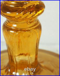 Aladdin Oil Lamp 1940 Amber Crystal filigree stem Washington Drape Model B-52