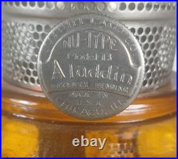 Aladdin Oil Lamp Amber Beehive Model B-82