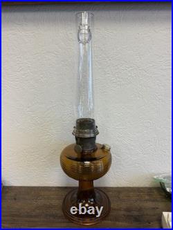 Aladdin Oil Lamp Amber Beehive Model B-82 Circa 1937-1938