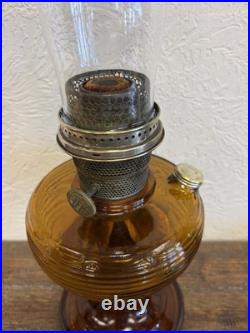 Aladdin Oil Lamp Amber Beehive Model B-82 Circa 1937-1938