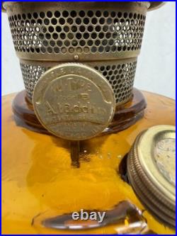 Aladdin Oil Lamp Amber Beehive Model B-82 Circa 1937-1938