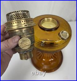 Aladdin Oil Lamp Amber Beehive Model B-82 Circa 1937-1938