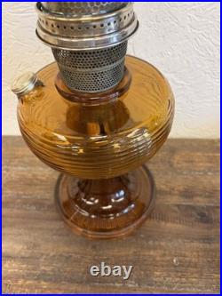 Aladdin Oil Lamp Amber Beehive Model B-82 Circa 1937-1938