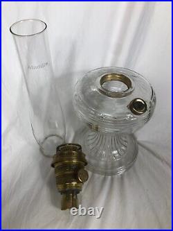 Aladdin Oil Lamp B-80 Clear Crystal Beehive Glass Oil Lamp 1937-38