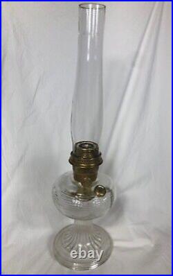 Aladdin Oil Lamp B-80 Clear Crystal Beehive Glass Oil Lamp 1937-38