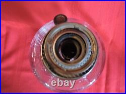 Aladdin Oil Lamp Clear Crystal Beehive Glass Oil Lamp Nu-Type Model Burner