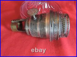 Aladdin Oil Lamp Clear Crystal Beehive Glass Oil Lamp Nu-Type Model Burner