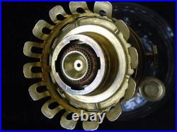 Aladdin Oil Lamp Clear Shelf Font 23 Brass Burner New Wick and Heelless Chimney