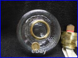 Aladdin Oil Lamp Clear Shelf Font 23 Brass Burner New Wick and Heelless Chimney