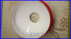 Aladdin Oil Lamp Corinthian B-104 Black Glass Foot Clear Font 1936 & Red Shade