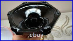 Aladdin Oil Lamp Corinthian B-104 Black Glass Foot Clear Font 1936 & Red Shade