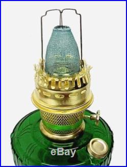 Aladdin Oil Lamp Emerald Green Lincoln Drape New Glass Kerosene Alladin Aladin