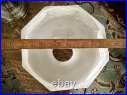 Aladdin Oil Lamp, Frosted Glass Shade Nickel Brass Vintage Old Antique