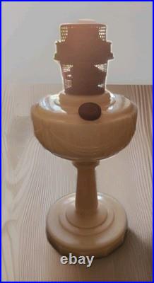 Aladdin Oil Lamp Lincoln Drape, Antique NuType Model B. Cream Alacite