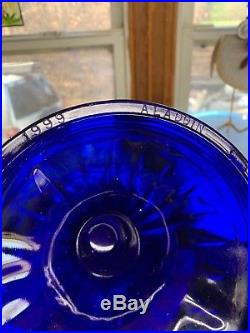 Aladdin Oil Lamp Lincoln Drape Short Blue Cobalt Excellent Condition 1999