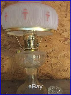 Aladdin Oil Lamp Lincoln Short Drape Complete Knight Special Glass 23 Burner