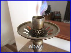 Aladdin Oil Lamp Model 12 ON PEDASTAL STAND BRASS FONT US MADE ALADDIN