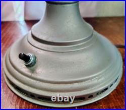 Aladdin Oil Lamp Nickel Lantern Lamp Model # 12 White Clear Shade Electrified