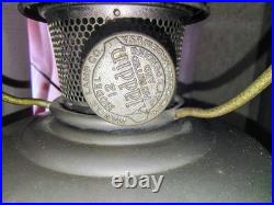 Aladdin Oil Lamp Nickel Lantern Lamp Model # 12 White Clear Shade Electrified