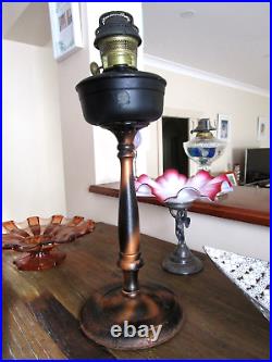 Aladdin Oil Lamp PEDESTAL STAND GREAT ANTIQUE LAMP 54cm BUY IT NOW