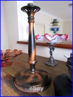 Aladdin Oil Lamp PEDESTAL STAND GREAT ANTIQUE LAMP 54cm BUY IT NOW