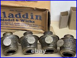 Aladdin Oil Lamp Parts Lot, Wicks, Burners, Risers, Spreaders, Screen, No. 6,8,11