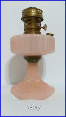 Aladdin Oil Lamp Pink Moonstone Corinthian Model 23 Burner