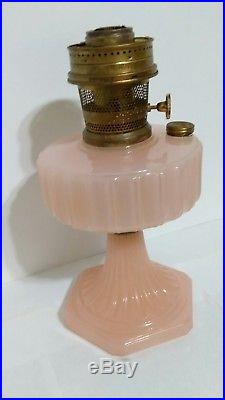 Aladdin Oil Lamp Pink Moonstone Corinthian Model 23 Burner