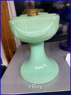 Aladdin Oil Lamp Short Lincoln Drape Moonstone Green Mint