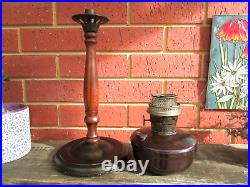Aladdin Oil Lamp -TABLE PEDESTAL LAMP 54cm TALL BAKELITE FONT BUY IT NOW #39