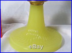 Aladdin Oil Lamp Tall Yellow Vertique Moonstone Nu Type Model B withShade glass