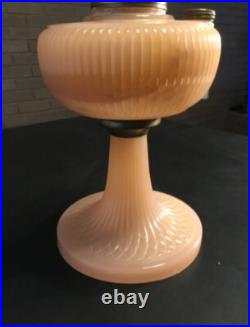 Aladdin Oil Lamp Vertique Rose Moonstone Model B-87 Circa 1938