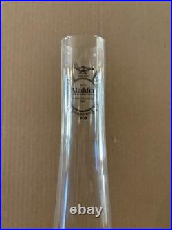 Aladdin Oil Lamp With Glass Chimney Measure 19.5 Ins Tall Clear