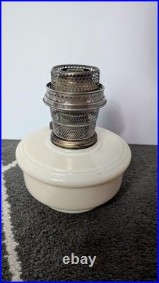 Aladdin Oil Shelf Lamp Alacite Uranium Glass Model B Burner Glows