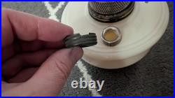 Aladdin Oil Shelf Lamp Alacite Uranium Glass Model B Burner Glows