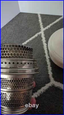 Aladdin Oil Shelf Lamp Alacite Uranium Glass Model B Burner Glows