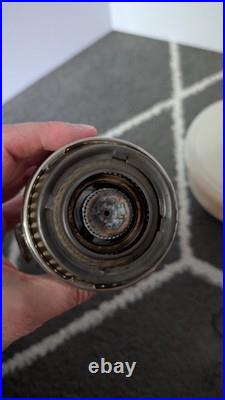 Aladdin Oil Shelf Lamp Alacite Uranium Glass Model B Burner Glows