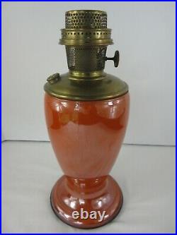 Aladdin Orange Venetian Model Oil Lamp with Model 12 Burner
