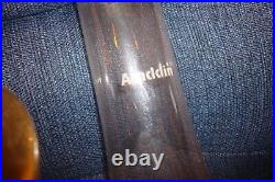 Aladdin Orientale All Metal Oil Lamp Model B Burner Brass Font, Globe, Mantle