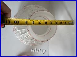 Aladdin PINK Amethyst Non-electric OIL Burner Lincoln Drape Hurricane Lamp