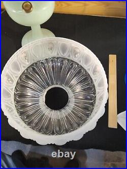 Aladdin Pastel Green Glass Simplicity Electric Kerosene Oil Lamp B29 Pink Flower