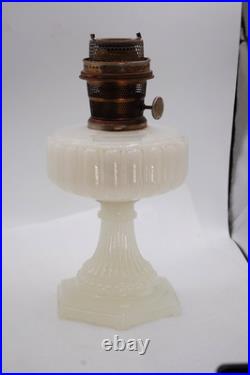 Aladdin Pastel White No 110 Moonstone Cathedrial Oil Lamp & Burner
