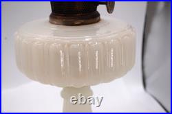 Aladdin Pastel White No 110 Moonstone Cathedrial Oil Lamp & Burner