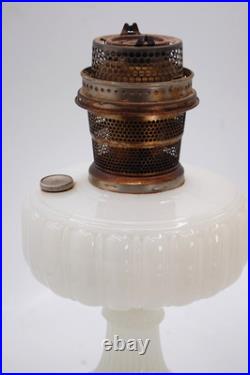 Aladdin Pastel White No 110 Moonstone Cathedrial Oil Lamp & Burner