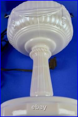 Aladdin Pink Alacite Tall Lincoln Drape Oil Lamp withBrass Electric Burner 1980's