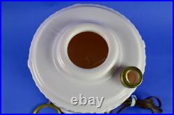 Aladdin Pink Alacite Tall Lincoln Drape Oil Lamp withBrass Electric Burner 1980's