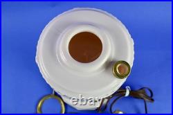 Aladdin Pink Alacite Tall Lincoln Drape Oil Lamp withBrass Electric Burner 1980's