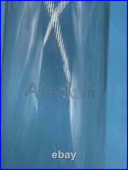 Aladdin Pink Lincoln Drape Table Oil Lamp with Rose Shade and Brass Trim