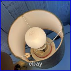 Aladdin Plastics Lamp Set Lil Cowboy Faux Suede Fabric Shade Vintage Decor